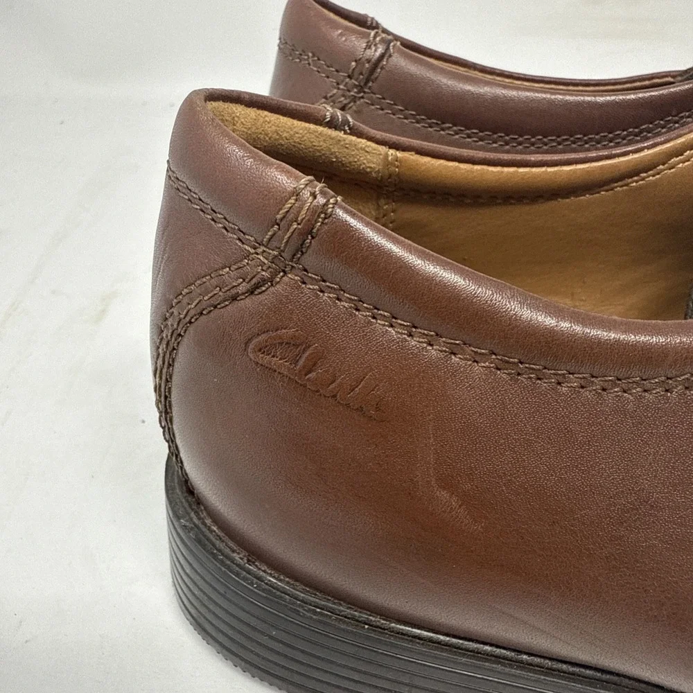 Clarks Tilden Walk Men's Size 8M Brown Leather Business Oxford Dress Shoes 15770